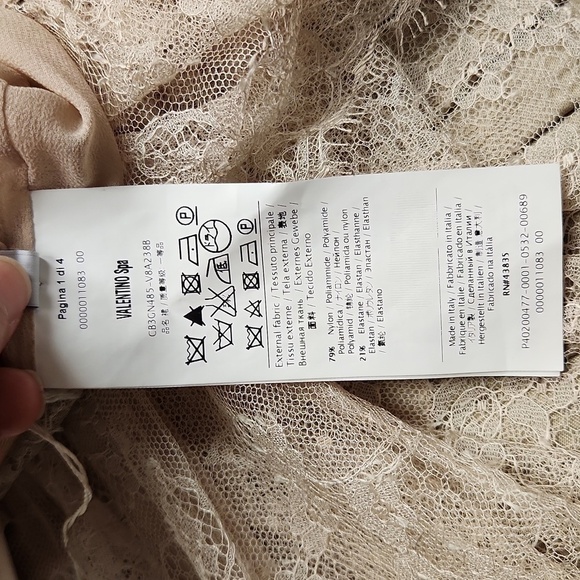 VALENTINO Runaway Show In Tan And Cream Floral Tulle 3 Tiered Mini Skirt Size 2 - Picture 11 of 15